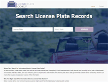 Tablet Screenshot of license-plate-look-up.net